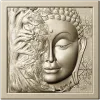 Панно "Будда в листве" - 3D модель STL для ЧПУ