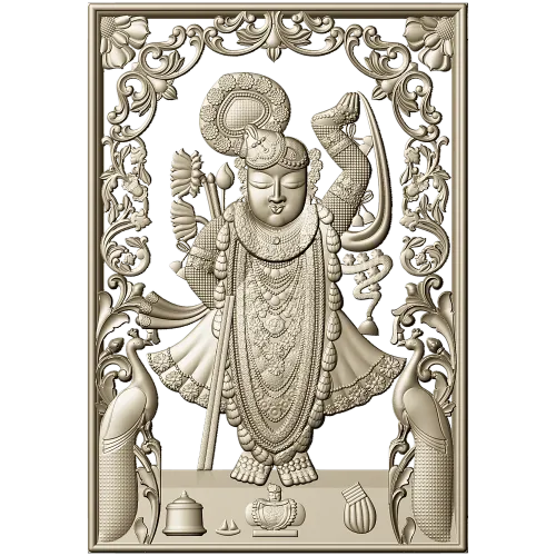Панно с Кришной - 3D модель STL для ЧПУ
