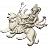 3D модель Дурга на тигре - stl для ЧПУ