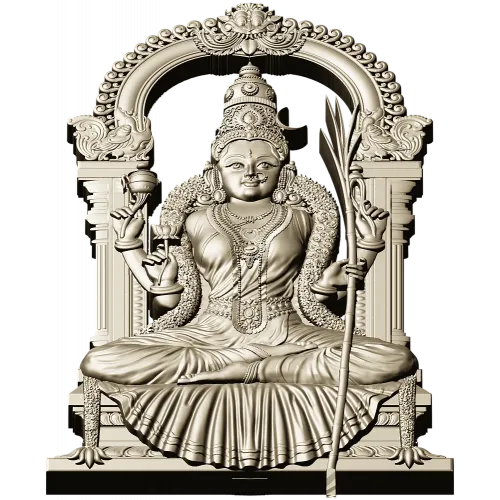 Lakshmi Throne Relief STL for CNC