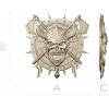 Викингский череп на щите - 3D STL модель для ЧПУ