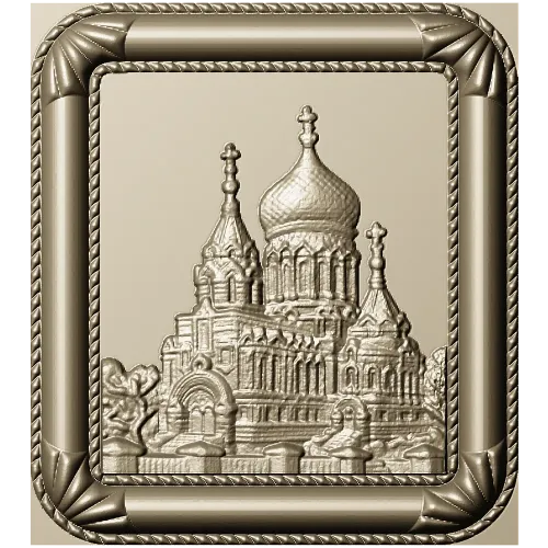 3D модель STL панно "Купола старого храма" для ЧПУ