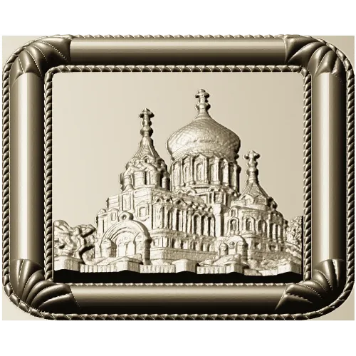 3D модель STL панно "Купола старого храма" для ЧПУ
