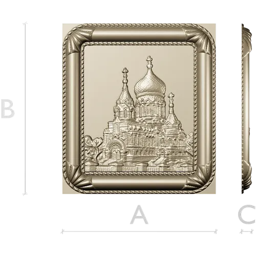 3D модель STL панно "Купола старого храма" для ЧПУ