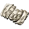 Барельеф "Три лика в драпировке" - 3D STL модель для ЧПУ