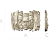 Барельеф "Три лика в драпировке" - 3D STL модель для ЧПУ