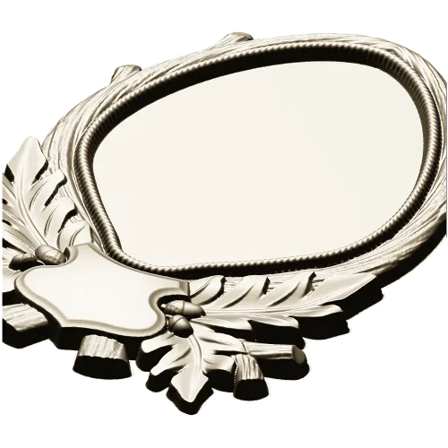 Oval Frame with Oak Leaves - Detailed STL 3D Model for CNC