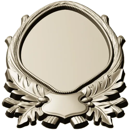 Oval Frame with Oak Leaves - Detailed STL 3D Model for CNC