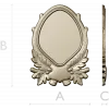 Oval Frame with Oak Leaves - Detailed STL 3D Model for CNC