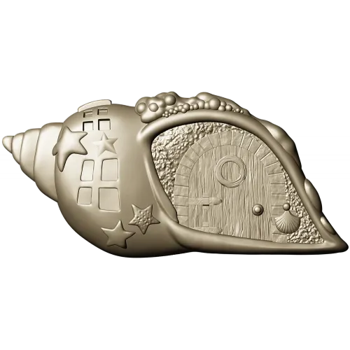 Seashell Cottage - detailed STL 3D model for CNC carving