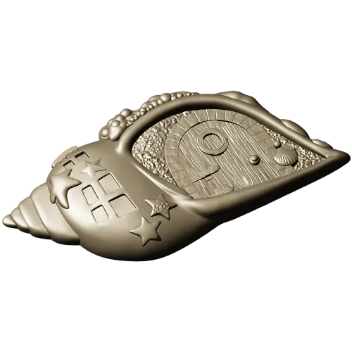 Seashell Cottage - detailed STL 3D model for CNC carving