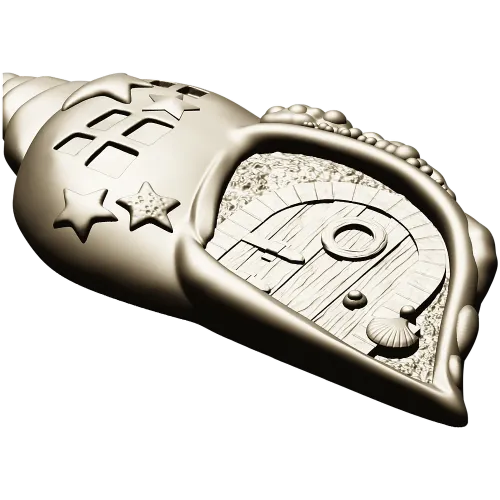 Seashell Cottage - detailed STL 3D model for CNC carving
