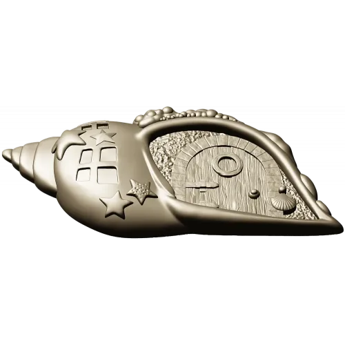 Seashell Cottage - detailed STL 3D model for CNC carving