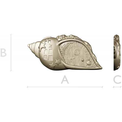 Seashell Cottage - detailed STL 3D model for CNC carving