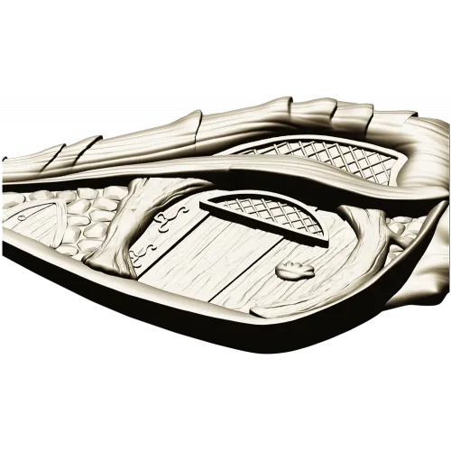 Shell Cottage Relief - STL 3D model for CNC