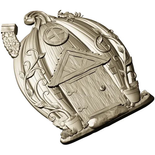 Тыквенный домик - 3D модель STL для ЧПУ