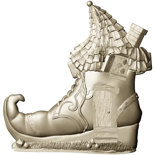 Elf Boot Cottage - detailed STL 3D model for CNC milling