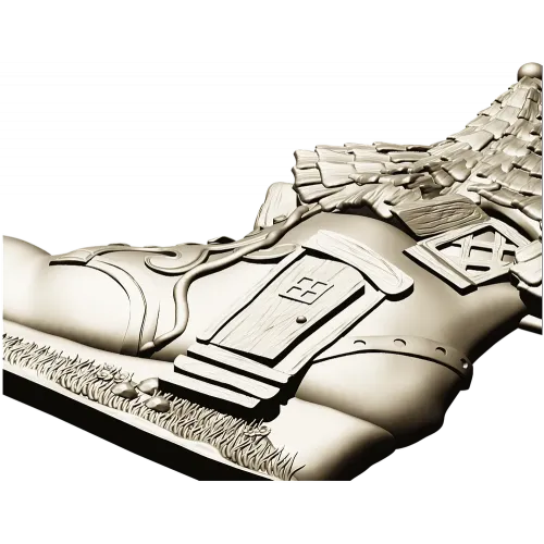 Elf Boot Cottage - detailed STL 3D model for CNC milling