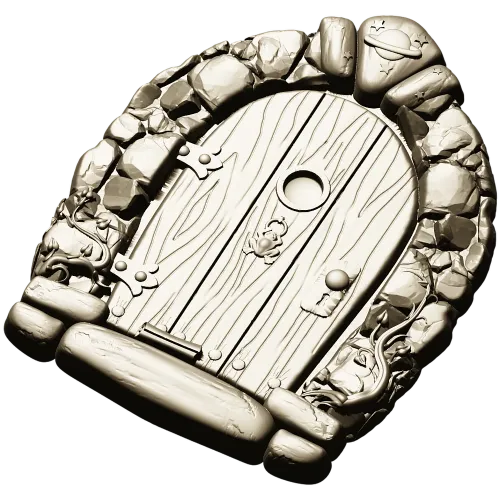 Starstone Cottage Door - STL 3D model for CNC carving