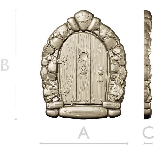 Starstone Cottage Door - STL 3D model for CNC carving