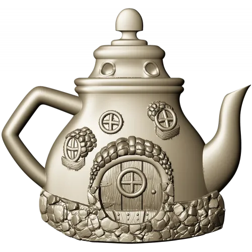 Чайник-домик - STL модель для ЧПУ