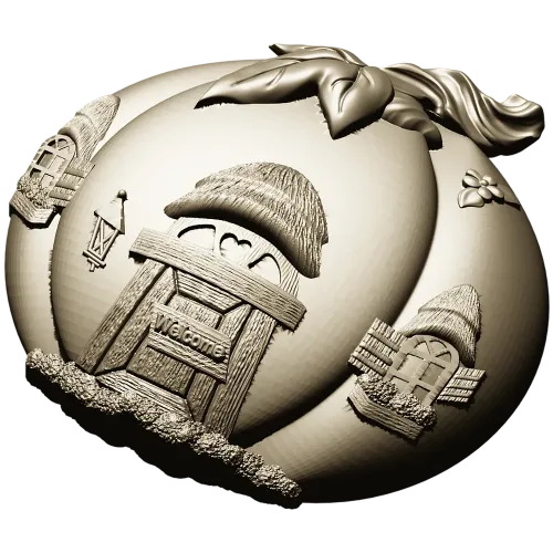 Домик в тыкве - 3D модель STL для ЧПУ