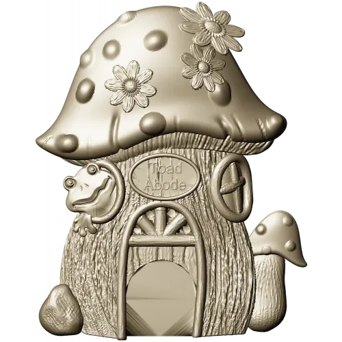 Toadstool Cottage - STL 3D model for CNC router