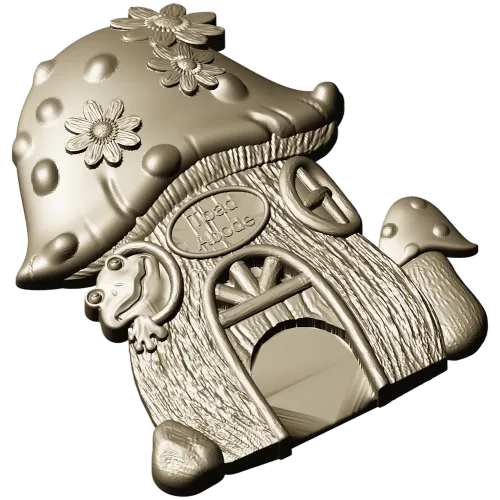 Toadstool Cottage - STL 3D model for CNC router