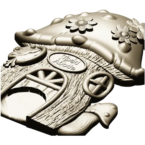 Toadstool Cottage - STL 3D model for CNC router