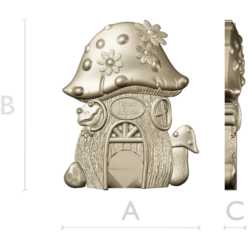 Toadstool Cottage - STL 3D model for CNC router