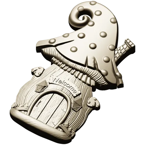 Fairy Mushroom Cottage STL Relief
