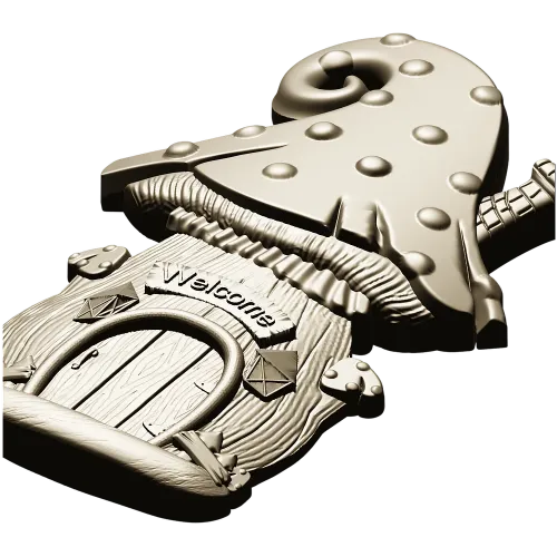 Fairy Mushroom Cottage STL Relief