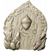 Oak Acorn Portal - high-relief STL 3D model for CNC milling