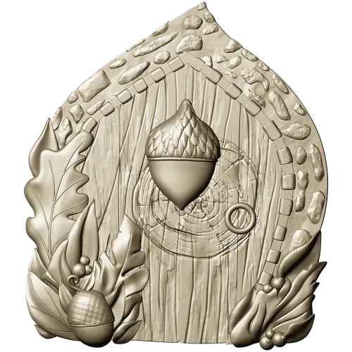 Oak Acorn Portal - high-relief STL 3D model for CNC milling