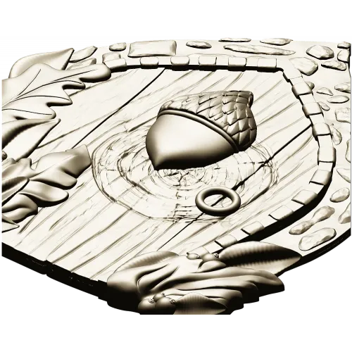 Oak Acorn Portal - high-relief STL 3D model for CNC milling