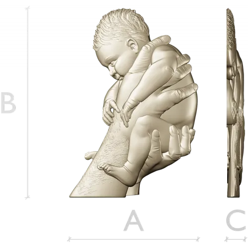 Ребёнок в ладонях - 3D модель STL для ЧПУ