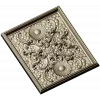 Sunflower Baroque Decorative Panel - STL model for CNC milling