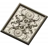 Sunflower Baroque Decorative Panel - STL model for CNC milling