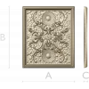 Sunflower Baroque Decorative Panel - STL model for CNC milling