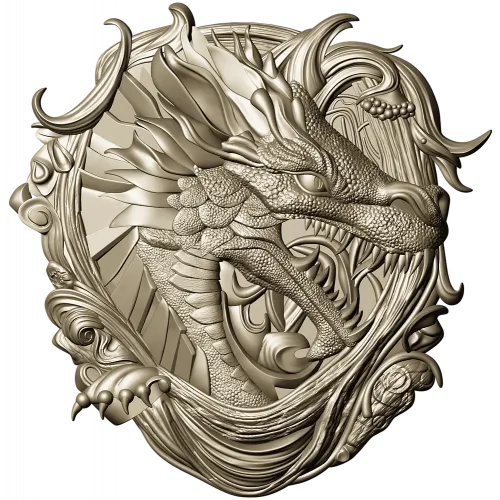 3D модель "Драконий Щит" - STL для ЧПУ
