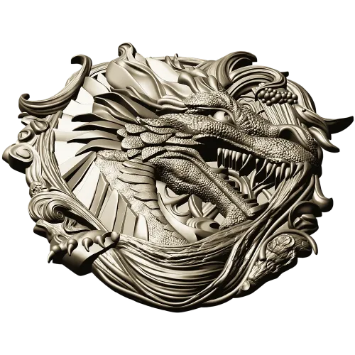 3D модель "Драконий Щит" - STL для ЧПУ