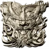 Embermane Dragon Head - high-relief 3D STL model for CNC carving