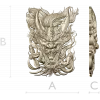 Embermane Dragon Head - high-relief 3D STL model for CNC carving