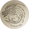 Dragon Wave Medallion - STL 3D Model for CNC