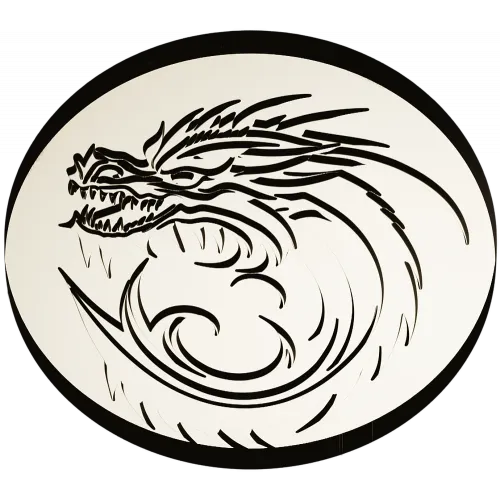 Dragon Wave Medallion - STL 3D Model for CNC