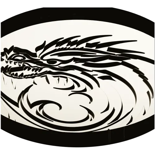 Dragon Wave Medallion - STL 3D Model for CNC