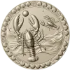 Медальон Морской рак - STL для ЧПУ