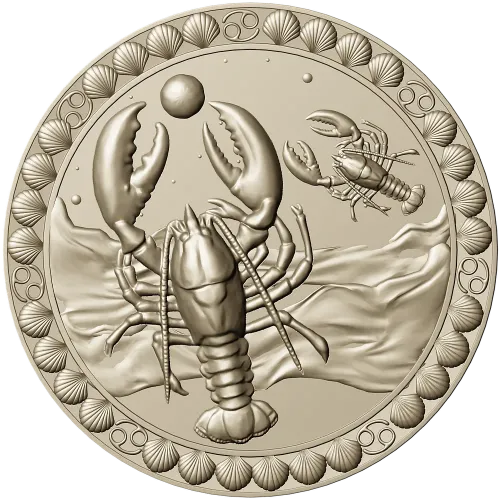 Медальон Морской рак - STL для ЧПУ