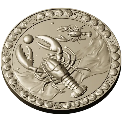 Медальон Морской рак - STL для ЧПУ