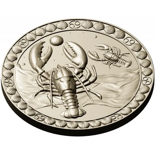 Медальон Морской рак - STL для ЧПУ